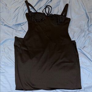 Elegant Black Lace Midi Dress